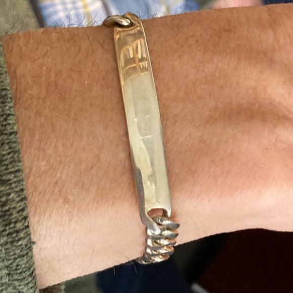 COPY - Sterling silver ID - extra large bracelet or small anklet - made in Italy - Picture 4 of 4